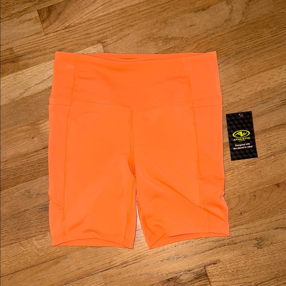 Athletic Works Pants - Women's Orange bike Shorts